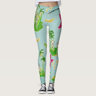 Legging trousers with a design of Capoeira