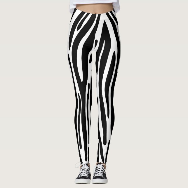 Legging Zebra, Animal Legging for Women (Front)