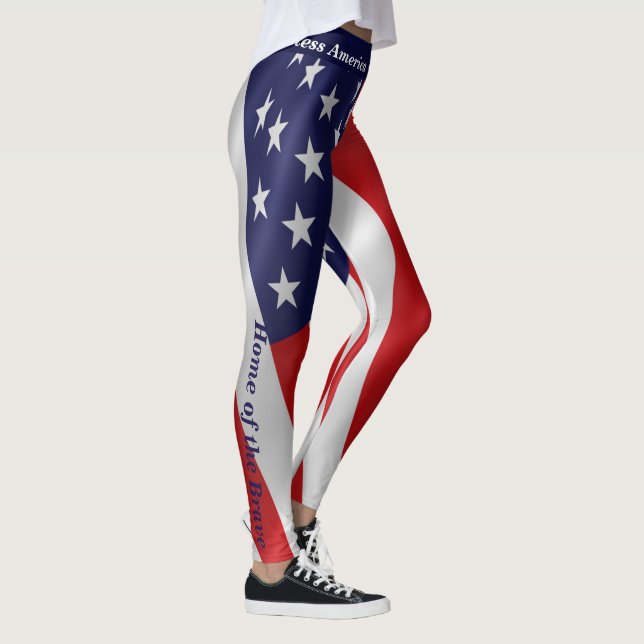Leggings 4th JULY American Flag USA Parade (Right)