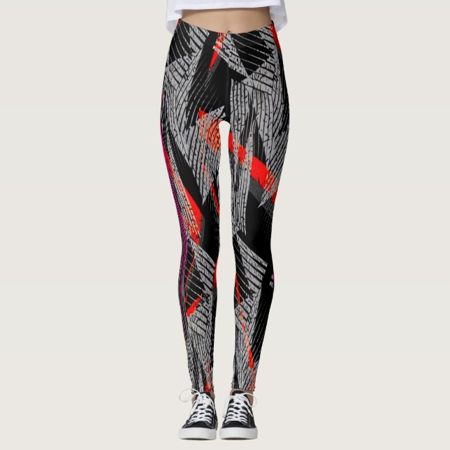 leggings abstract | modern sporty style (Front)