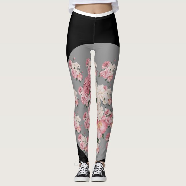 Leggings Activewear Athleisure ComfortWear flower  (Front)