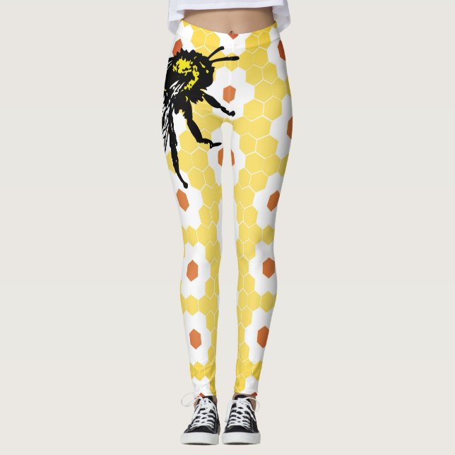 LEGGINGS BEE AND HONEYCOMB (Front)