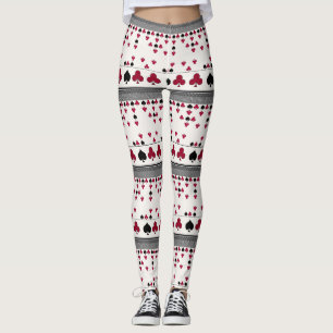 Leggings black and red, fashion pattern