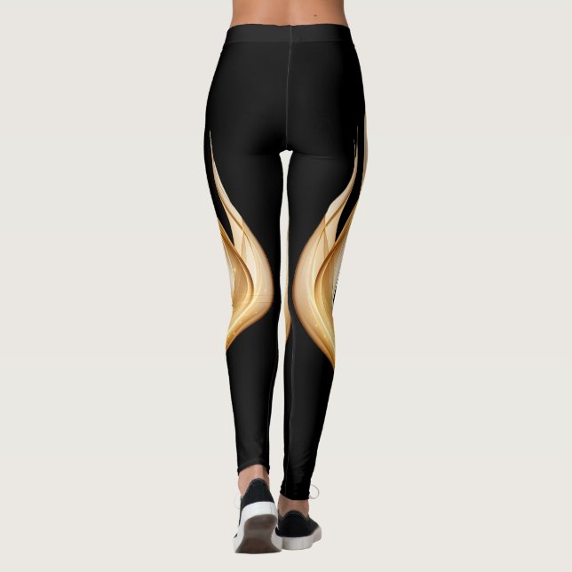 Leggings-Black-Flame Leggings (Back)