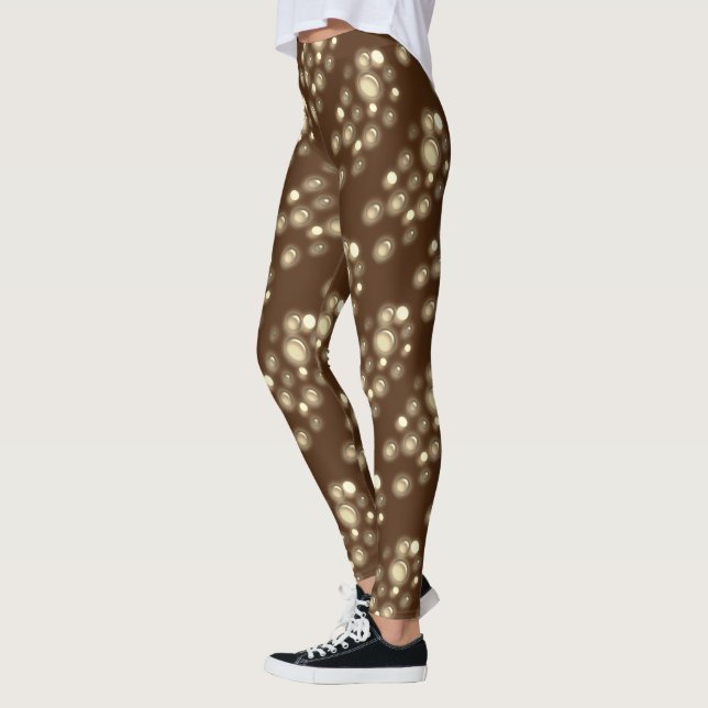 Leggings - Bubbles in Brown (Left)