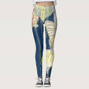 Leggings BUTTERFLIES, JAPANESE STRIPES