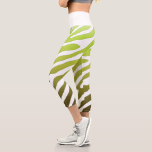 Leggings Capri Gradient Green Tiger