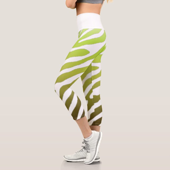 Leggings Capri Gradient Green Tiger (Left)