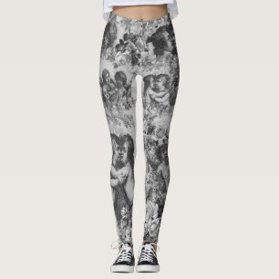 Leggings cherubs gray angels