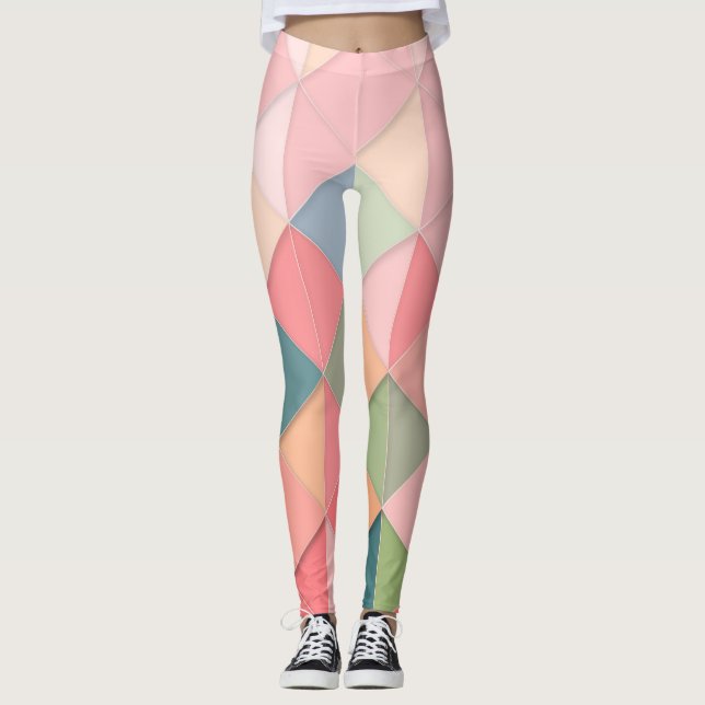 leggings colourful geometry (Front)