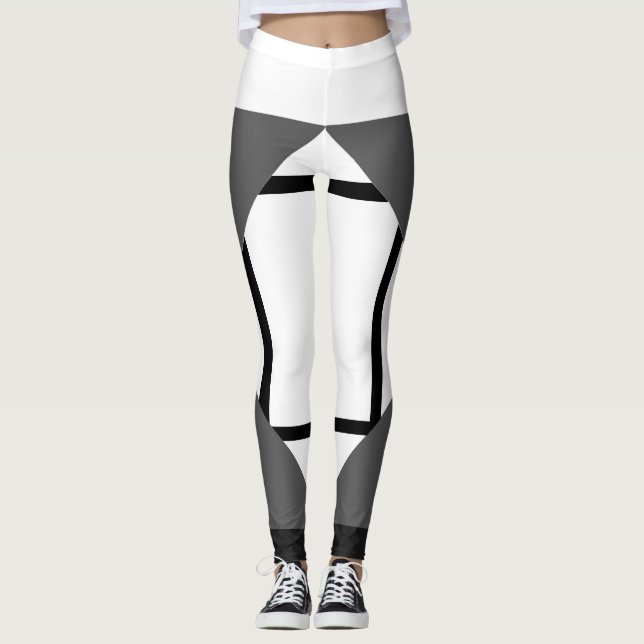 Leggings Composition I Lozenges with 4 lines (Front)