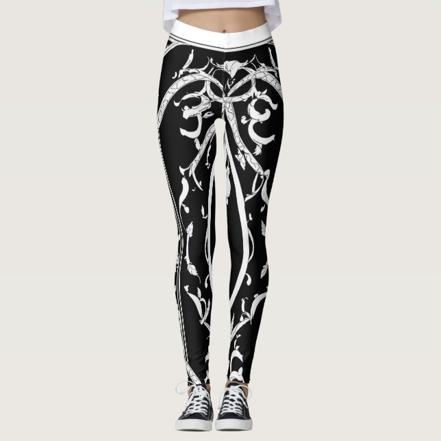 Leggings: Elegant gothing trace Leggings (Front)