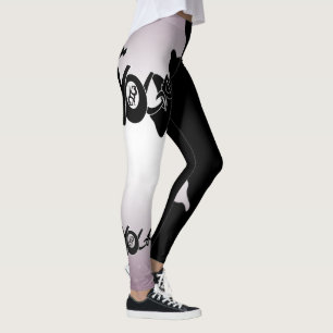 Leggings for Black Yoga with Cut