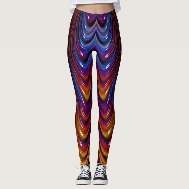Leggings ~glossy gold blue ~ Original (Front)