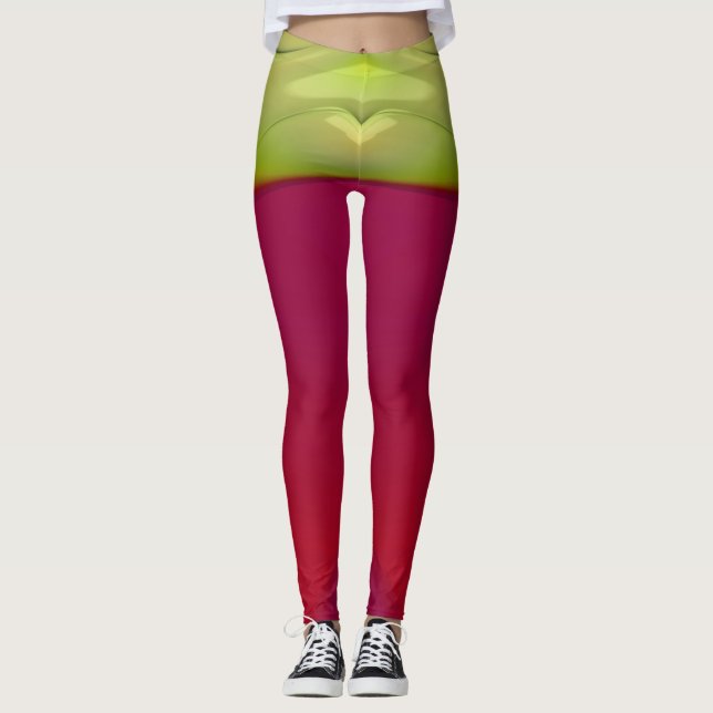 Leggings ~glossy red yellow ~ Original (Front)