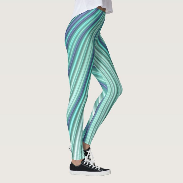 Leggings ~ green blue aqua ~ Original (Right)
