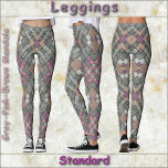LEGGINGS - Grey-Pink-Brown Mandala Design<br><div class="desc">An image of in shades of grey, violet, pink, brown, and green is featured on these Leggings. Available in five women's sizes (XS, S, M, L, XL). See "About This Product" description below for general sizing and product info, The "tiled" image covers the entire pair of leggings by default. ►It...</div>