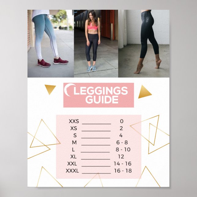 Leggings guide size Zyia active wear Rep Poster (Front)