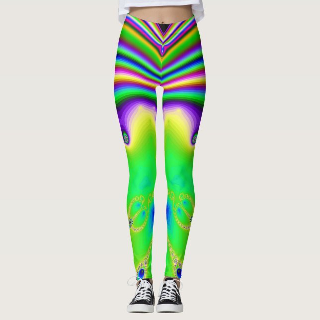 Leggings in funny rainbow style (Front)