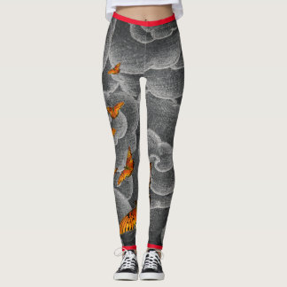 Leggings JAPANESE CLOUDS AND BUTTERFLIES