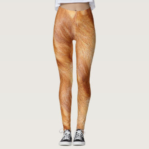 Leggings Long Pelage wild animal fawn