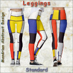 LEGGINGS - Mondrian Abstract of Primary Colours<br><div class="desc">An abstract image by Dutch artist Piet Mondrian in primary colours is featured on these Leggings. Available in five women's sizes (XS, S, M, L, XL). See "About This Product" description below for general sizing and product info, The image covers the entire pair of leggings by default. ►It cannot be...</div>