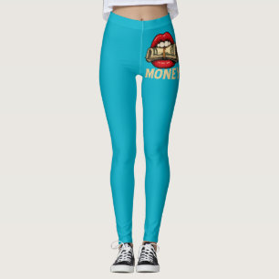 Leggings Money Lips – Bold Pop Art Statement