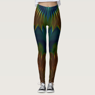 Leggings ~ Orange, Green and Blue