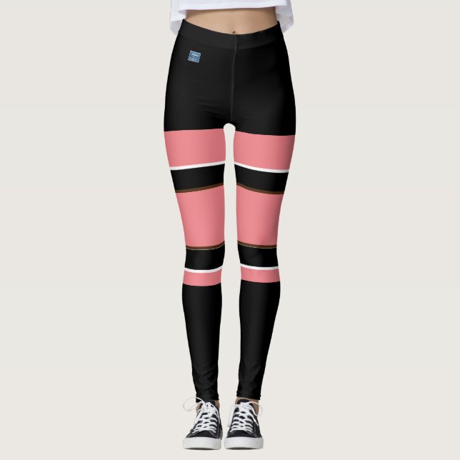 Leggings (Peach Black) RFPMDesigns ©️2024 (Front)