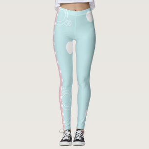 Leggings Pink/Blue Ink Design