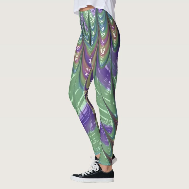 Leggings ~ purple green ~ Original (Left)