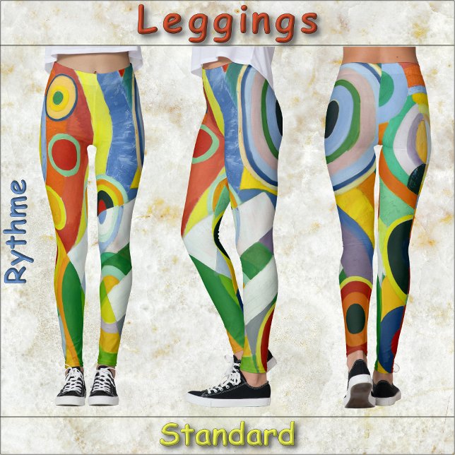 LEGGINGS - "Rythme" - Abstract Art Image (Creator Uploaded)