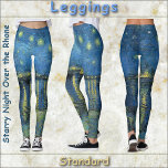LEGGINGS - "Starry Night O.T.R" - van Gogh<br><div class="desc">An image of "Starry Night Over the Rhone" by Vincent van Gogh is featured on these colourful Leggings. Available in five women's sizes (XS, S, M, L, XL). See "About This Product" description below for general sizing and product info. The image covers the entire pair of leggings by default. ►It...</div>