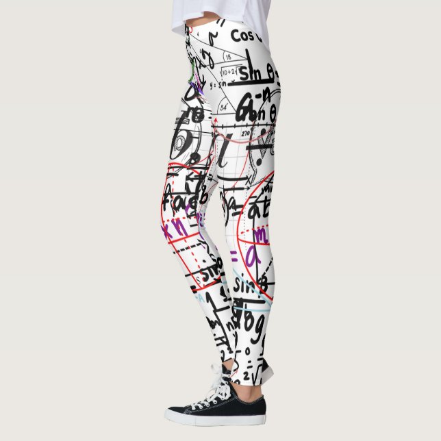 Leggings tight design maths patterned (Left)