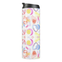 Leggings with a vibrant abstract pattern in pink