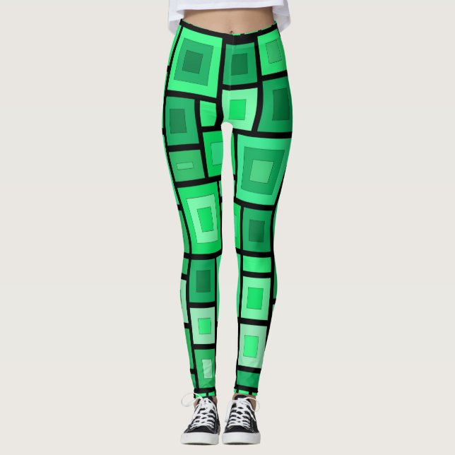 Leggings with art of geometric shapes (Front)