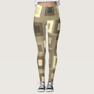 Leggings with art of geometric shapes