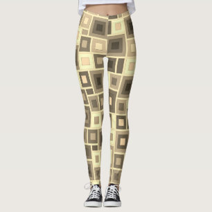 Leggings with art of geometric shapes