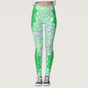 Leggings with art of green