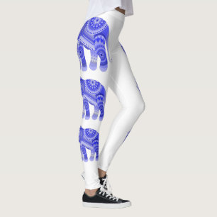 Leggings with blue elephant