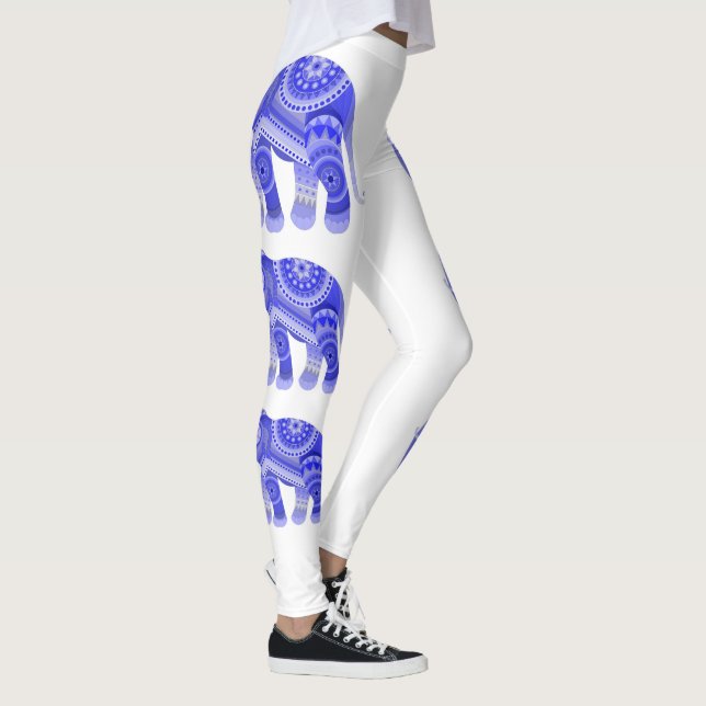 Leggings with blue elephant (Right)