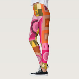 Leggings with colourfull casual art