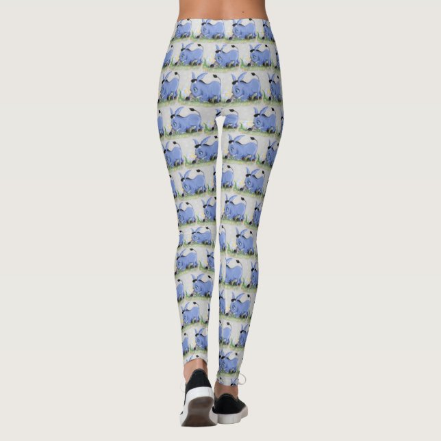 Leggings with Donkey and Daisy Happy Design (Back)