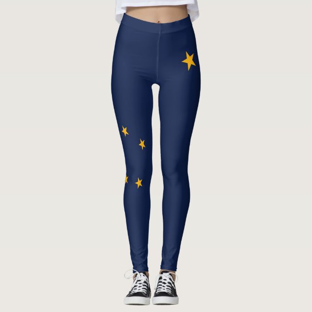 Leggings with flag of Alaska, USA (Front)
