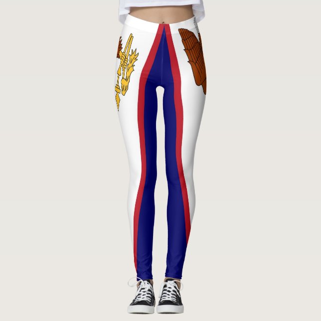 Leggings with flag of American Samoa, USA (Front)