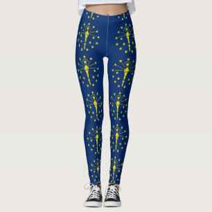 Leggings with flag of Indiana State, USA