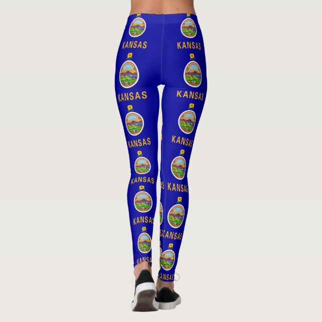 Leggings with flag of Kansas State, USA (Back)