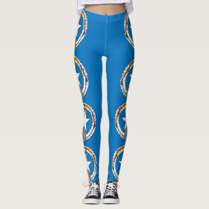 Leggings with flag of Northern Mariana, USA
