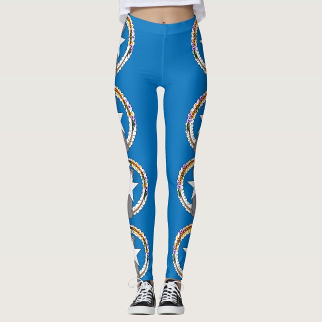 Leggings with flag of Northern Mariana, USA (Front)