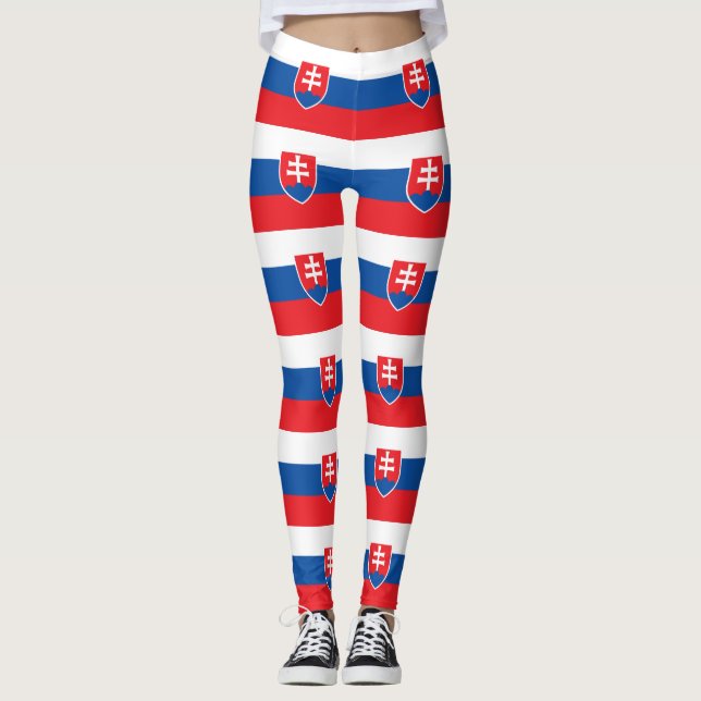 Leggings with flag of Slovakia (Front)